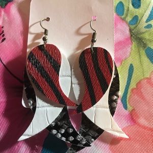 Handmade Faux Leather Earrings
